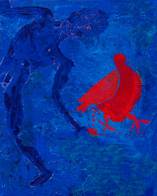 Blue Boy, Red Pigeon